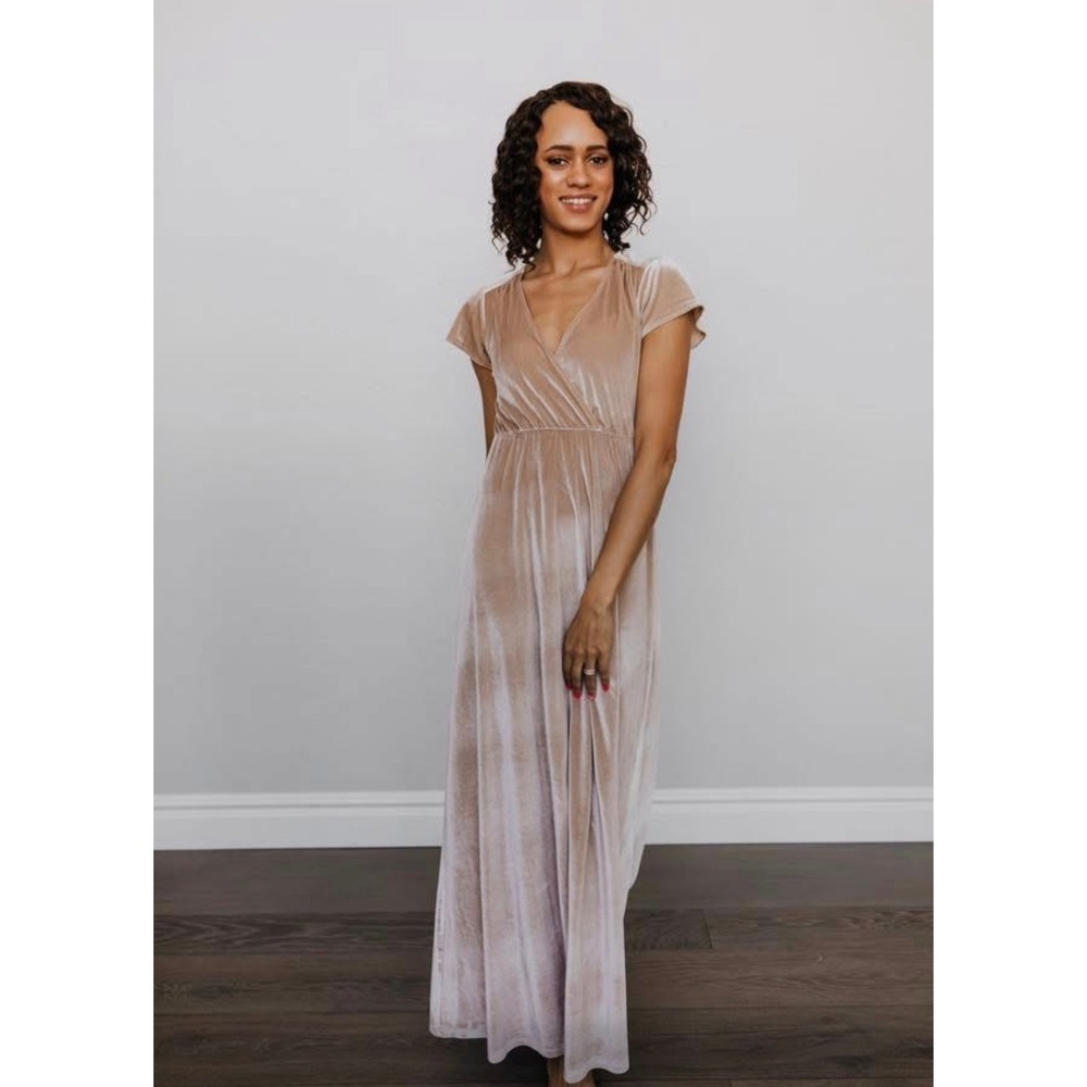 Baltic Born Women's Liza Velvet‎ Maxi Dress Sz L NWT